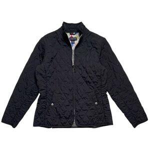 Lands’ End Black Diamond Quilted Jacket Size Small Petite